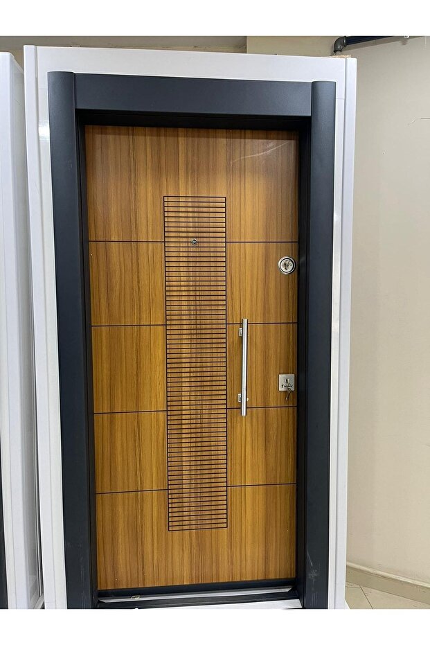 Çelik Kapı Tırnaklı Çelik Kapı, Daire Kapısı, , Ahşap Desenli Çelik Kapı Sol - 4