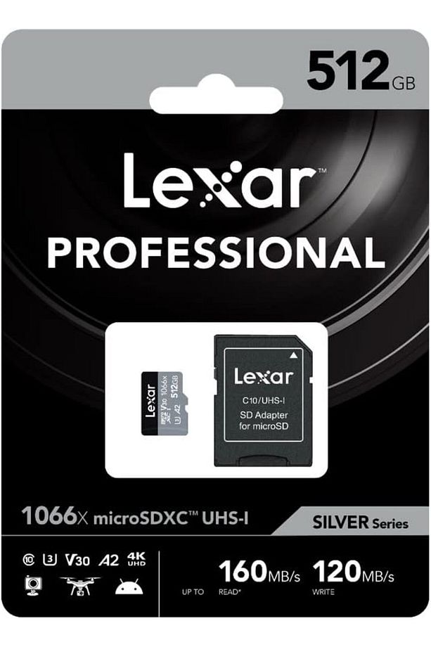 512gb High-performance 1066x Microsdxc Uhs-ı, Up To 160mb/s Read 120mb/s Write C10 A2 V30 U4 - 8