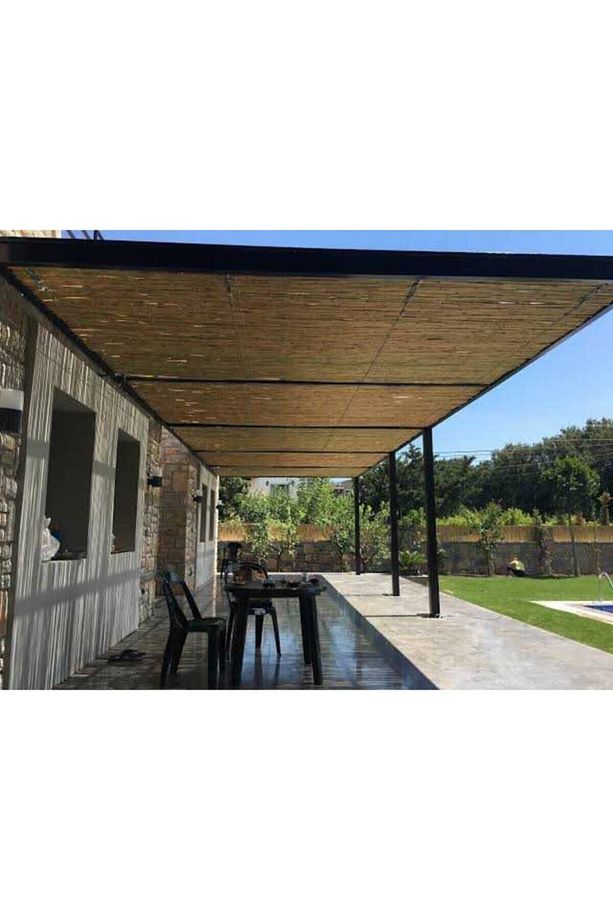 Kamış Hasır Bambu Çit 1m X 6m - 4