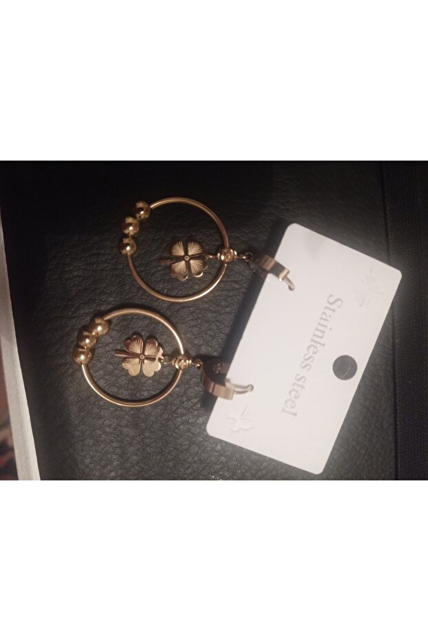 yonca çelik küpe - 2