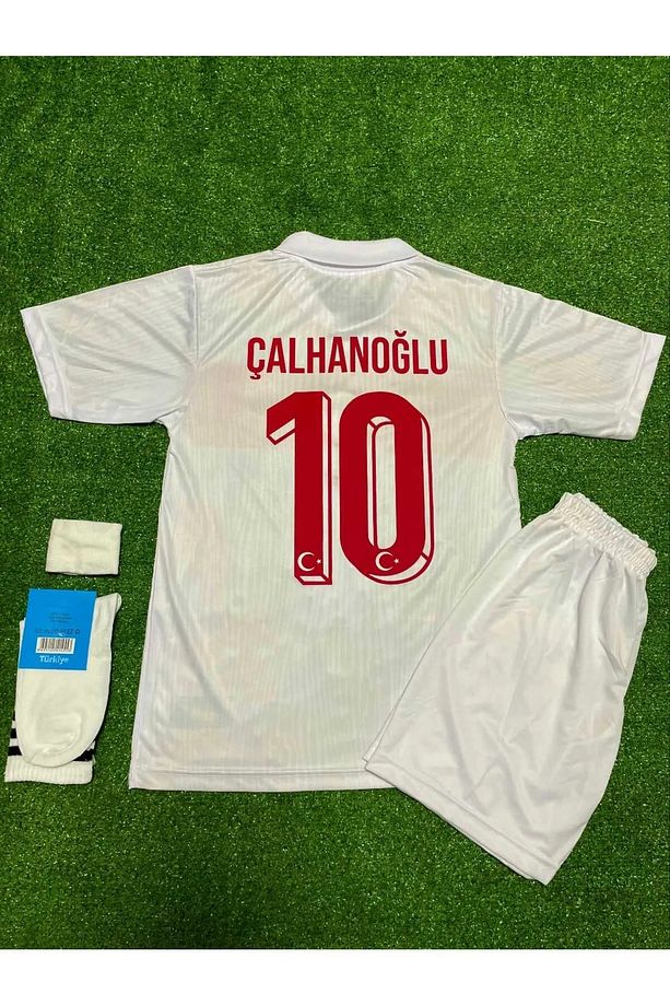 Türkiye Euro 2024 Hakan Çalhanoğlu Iç Saha Çocuk Forması 4'lü Set (WHİTE) - 1