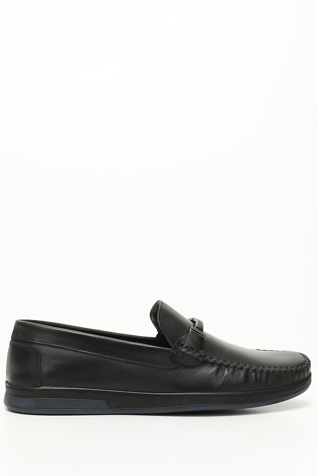 Black Gön Genuine Leather Men's Casual Shoes 01227