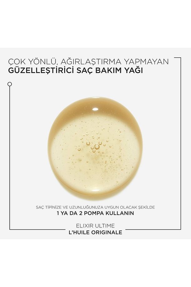 Elixir Ultime L'Huile Originale Çok Yönlü Durulanmayan Saç Bakım Yağı 30 ml/GEM-G221-vc - 6