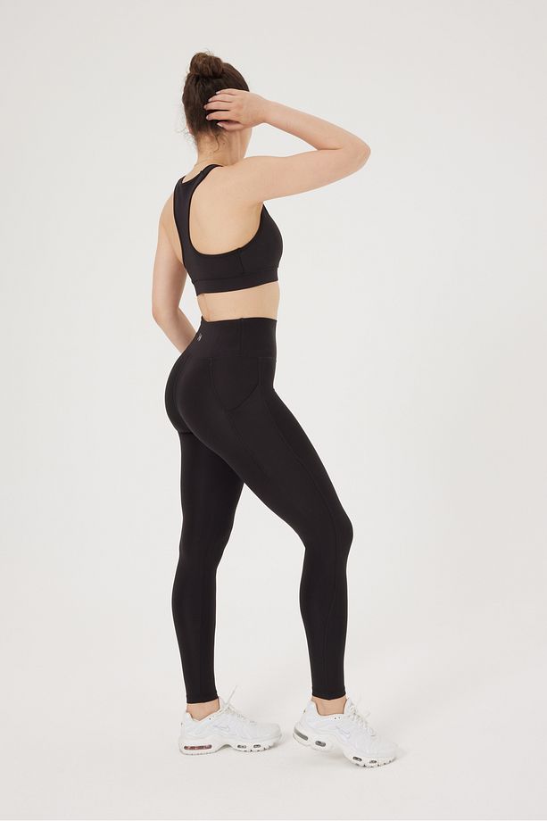 BeyondFlex Toparlayıcı Yüksek Bel Çift Cepli Esnek Opak Uzun Yoga ve Spor Taytı - 4