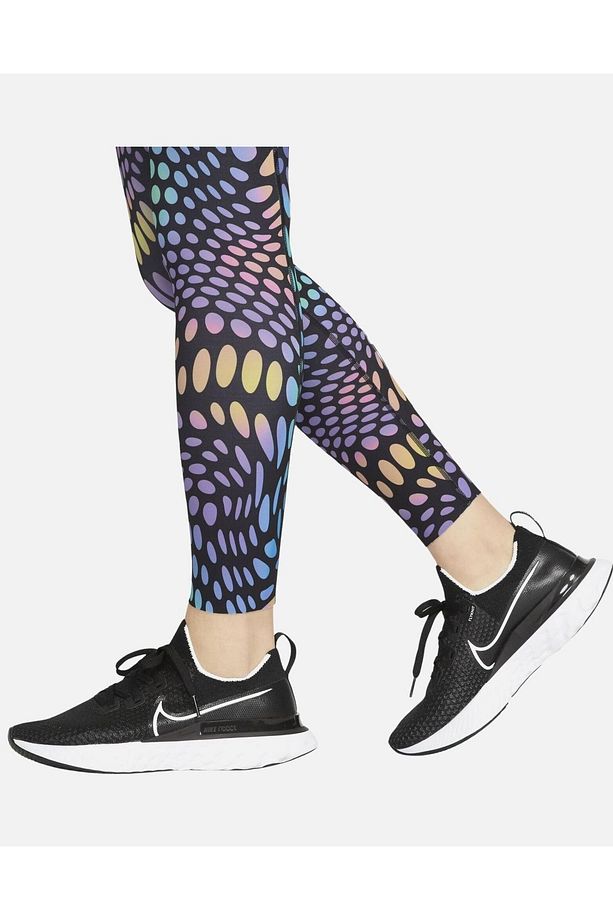 Dri-Fit Run Division Printed Mid-Rise Running Kadın Tayt DM7555-010 - 8