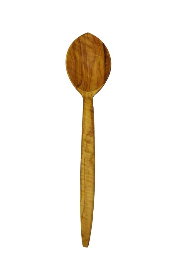 Natural Olive Wood Handmade Wooden Spoon 30 Cm Luxury