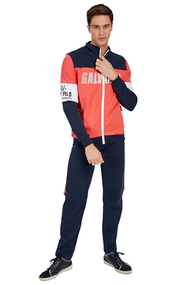 طقم بدلة رياضية للرجال باللون الأزرق الداكن - Sou-Sweatsuit Navy/Multi
