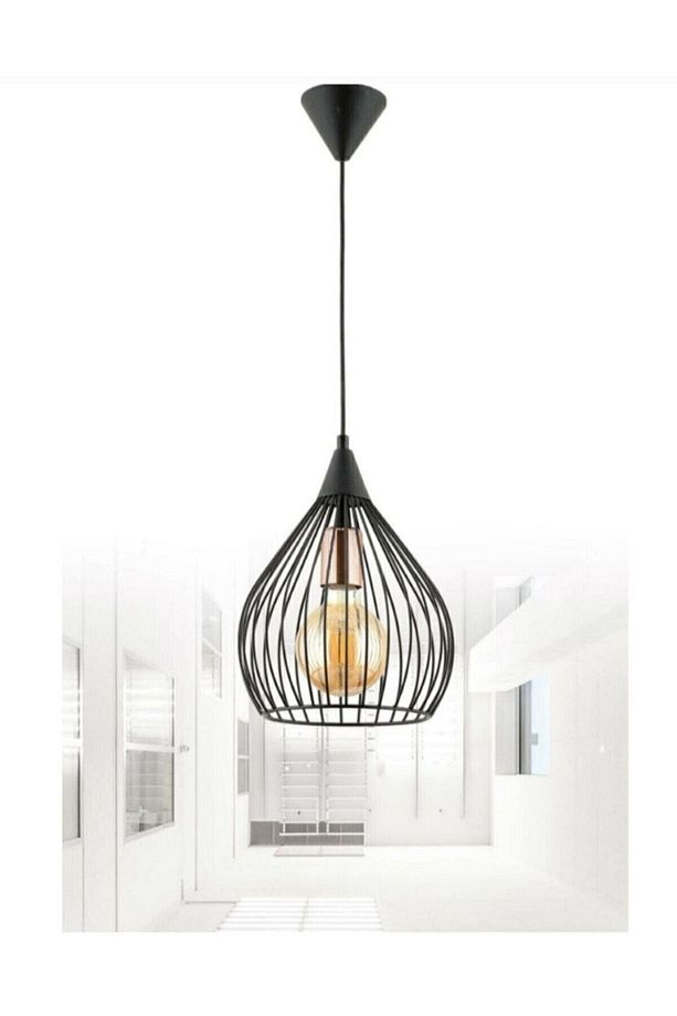 Black Rustik Avize, Siyah Metal Rustik Avize - 1