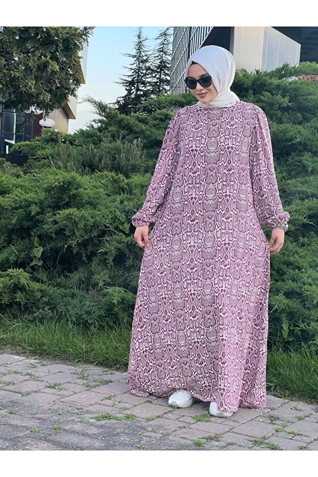 Viskon Elbise - 1