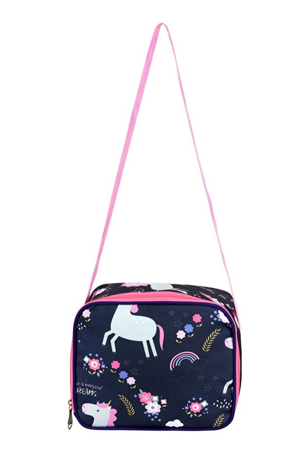 Lisanslı Unicorn Desenli İlkokul Çantası,Beslenme Çantası ve Kalem Kutusu Seti - 7