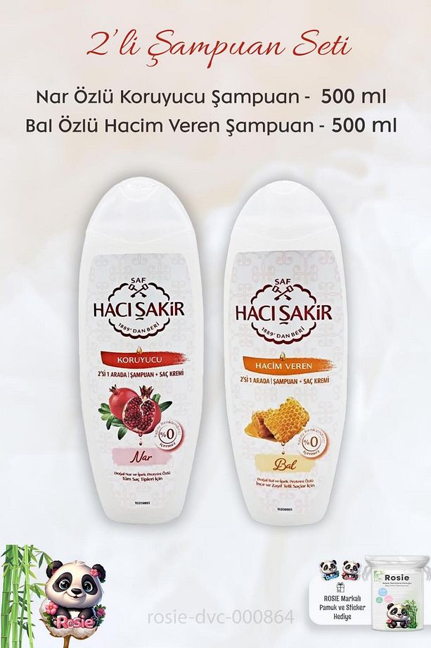 Nar 2si 1 Arada Şampuan 500 ml, Ballı Şampuan 500 ml ve ROSIE - 1