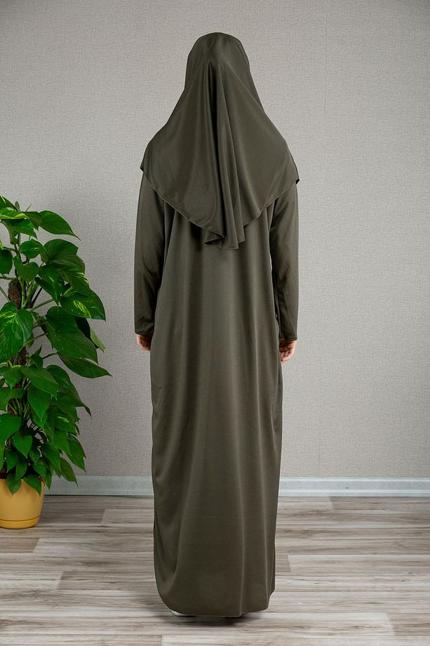 Başörtülü Tek Parça Namaz Elbisesi - 3