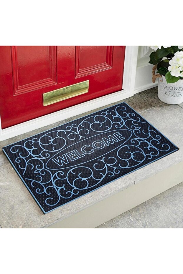 Patterned Rubber Door Mat - 1