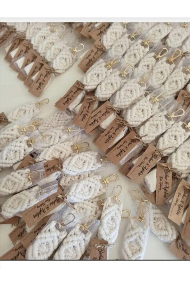 ميداليات مفاتيح ماكرميه، 50 قطعة