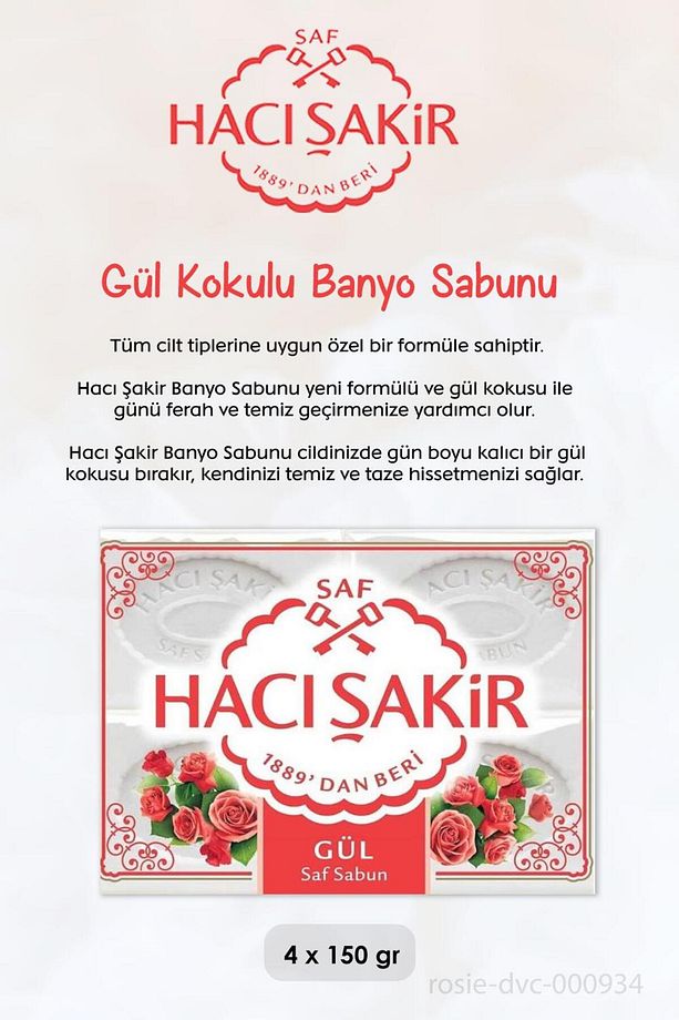 Misvak Özlü Diş Macunu 75 ml, H. Şakir Gül Kokulu Banyo Sabunu 4 x 150 gr ve ROSIE - 2