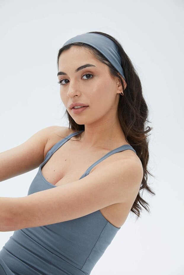 Blue Organic Cotton Bandana Hair Band