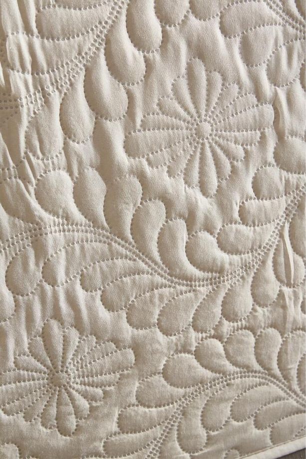 Ultrasonik Kapitoneli Ivory Tek Kişilik Yatak Örtüsü Bej - 6