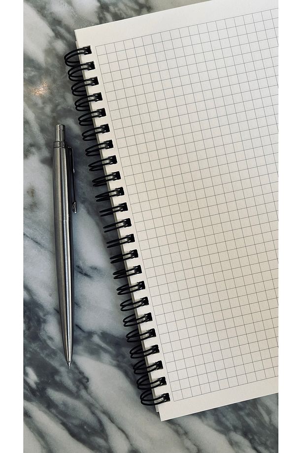 A5 Kraft Kapaklı Spiralli Kareli Defter 100 Yaprak - 7