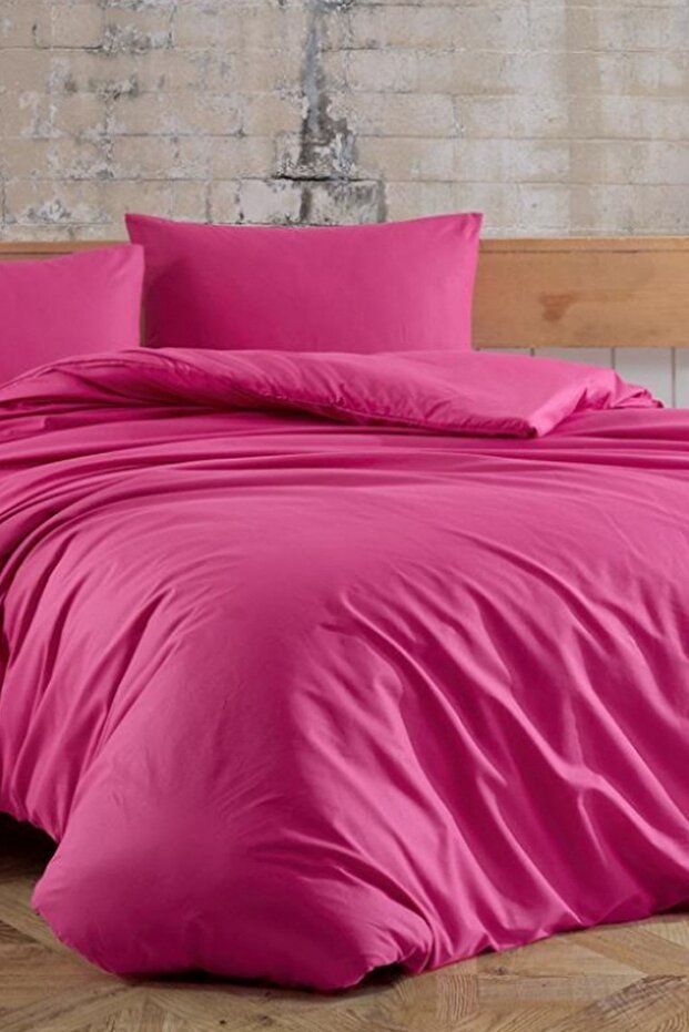 Almond Fuchsia Double Duvet Cover Set