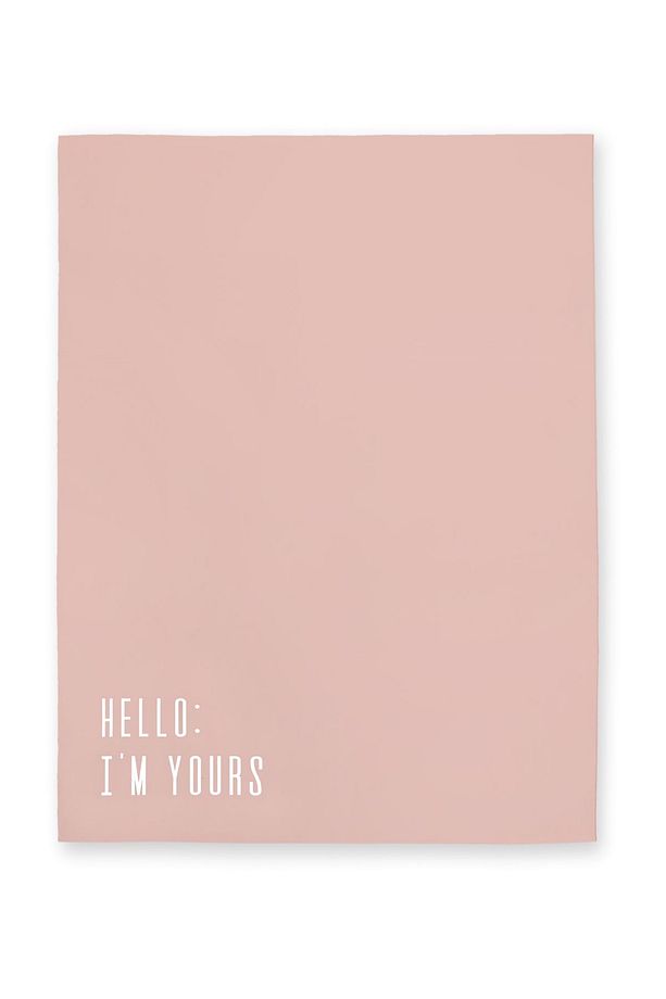 Renkli Kargo Poşeti - 22x31 Cm - Pembe - 100 Adet - 'hello I'm Yours' Baskılı - 4