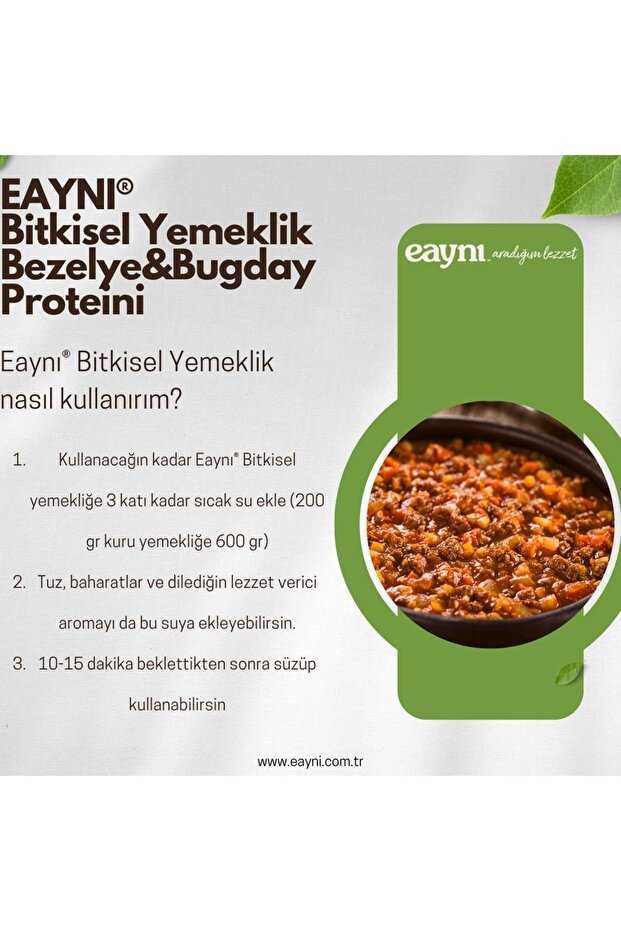 Yemeklik Bitkisel Buğday ve Bezelye Proteini 200 gr Granül - 4