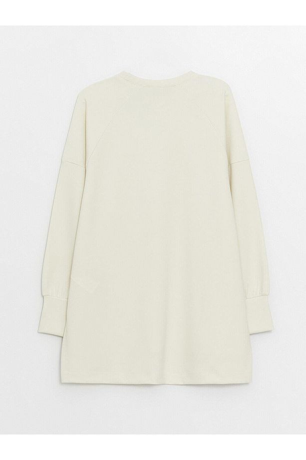 LCW Modest Bisiklet Yaka Düz Uzun Kollu Oversize Kadın Tunik - 7