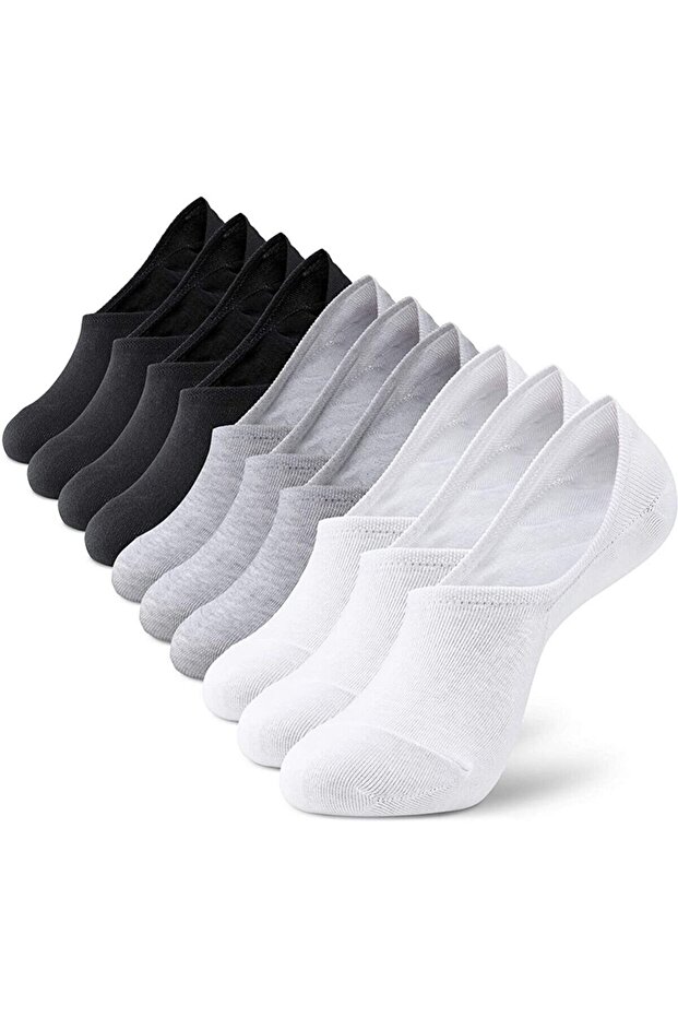 Unisex Cotton Invisible Sneakers Socks Mixed Color 10 Pack