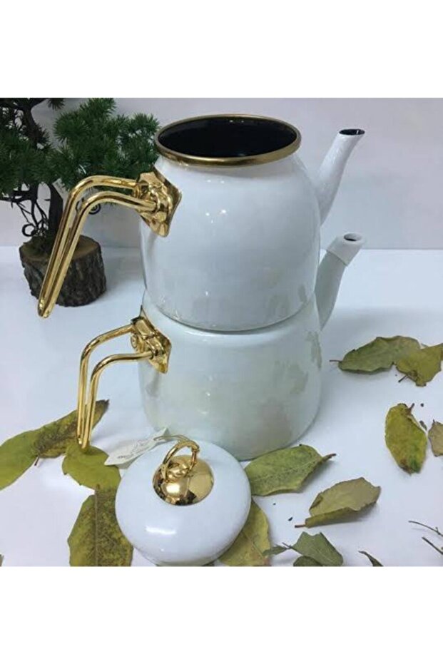 Elite Class Emaye Çaydanlık Beyaz - 2