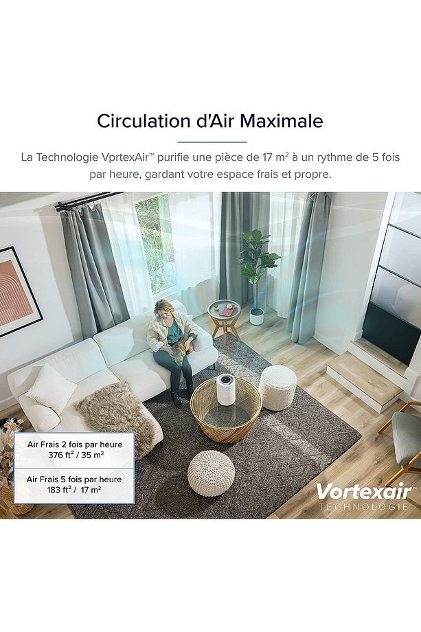 Hava Temizleyici Ev Akıllı Hepa, Alexa Ve App Ile Uyumlu, Kadar 35m2 Cadr 170 M3 - 4