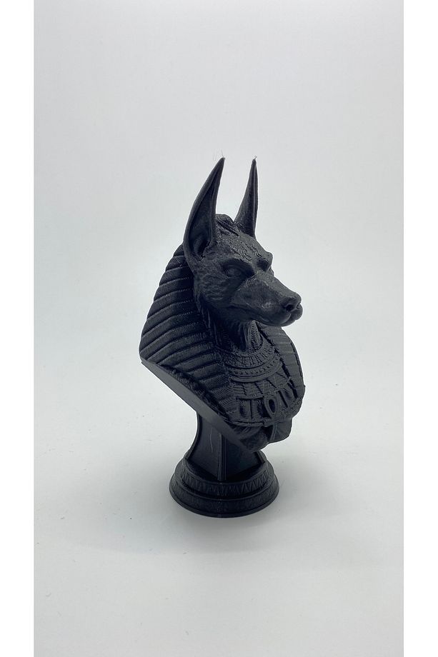Mısır Tanrısı Anubis Büst Çakal Başlı Heykel - 3