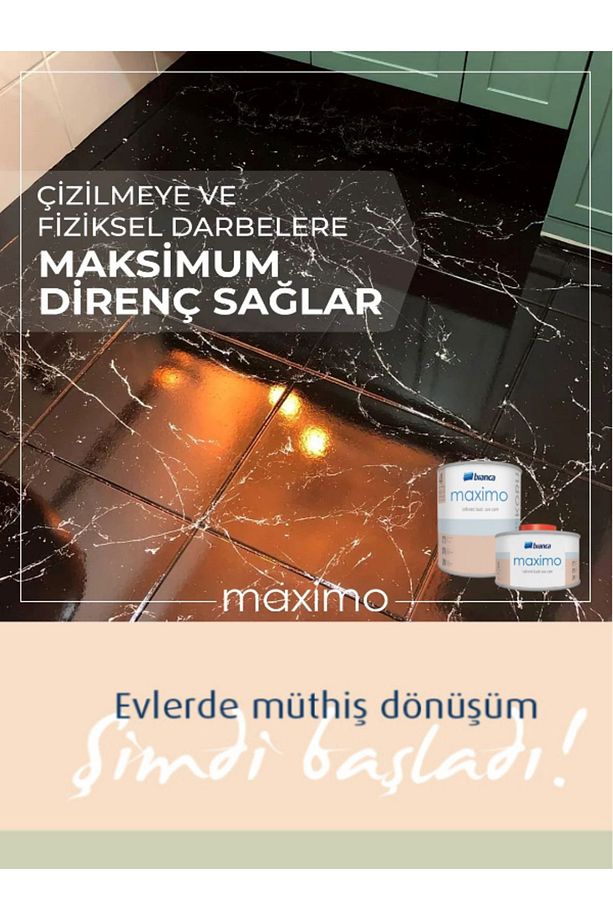 Maximo Solvent Bazlı Sıvı Cam Vernikten 4 Kat Daha Güçlü  0.5 Lt Parlak-İpek Mat - 3