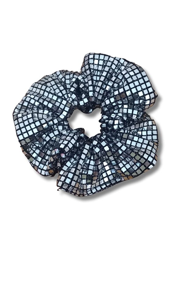 Kadın Lastikli Pullu Simit Scrunchie Toka - 1