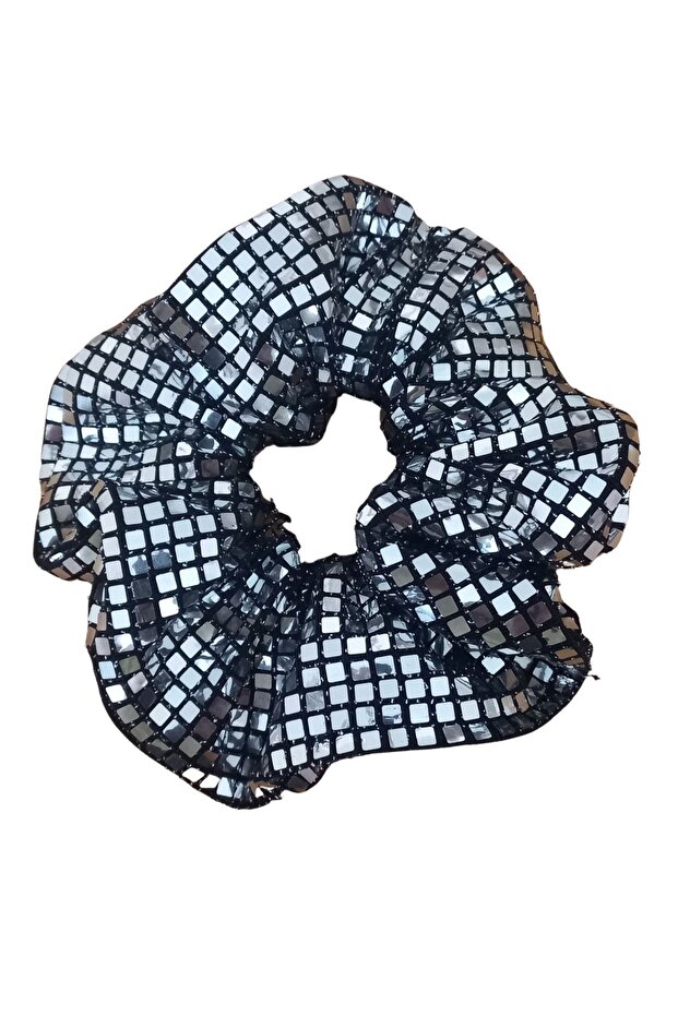 Kadın Lastikli Pullu Simit Scrunchie Toka - 2