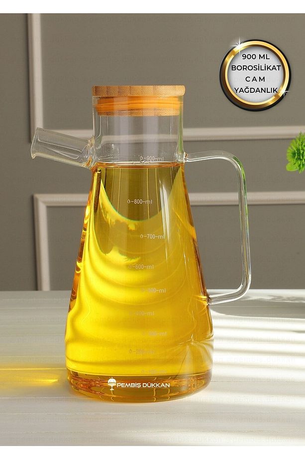 Masterchef Borosilikat Cam 900ml Yağdanlık - 1