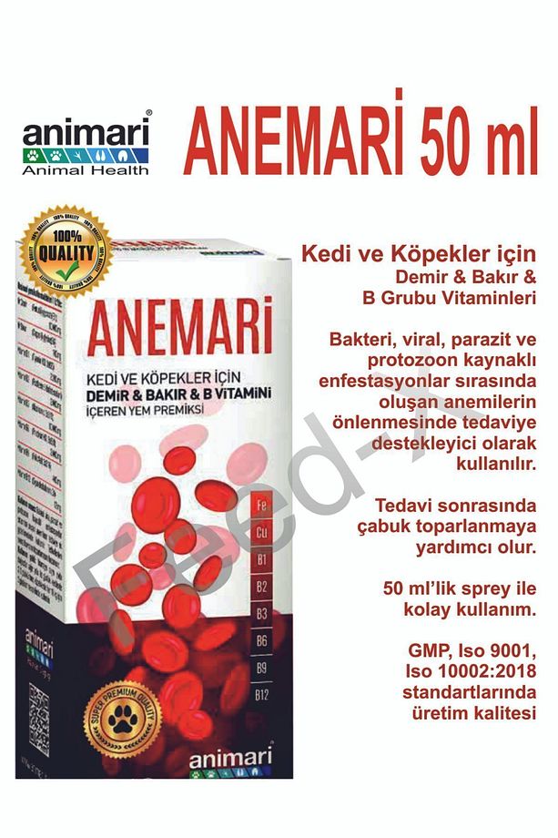 Anemari 50 ml Kedi Ve Köpekler ( Lerin Önlenmesinde Destekleyici) - 2