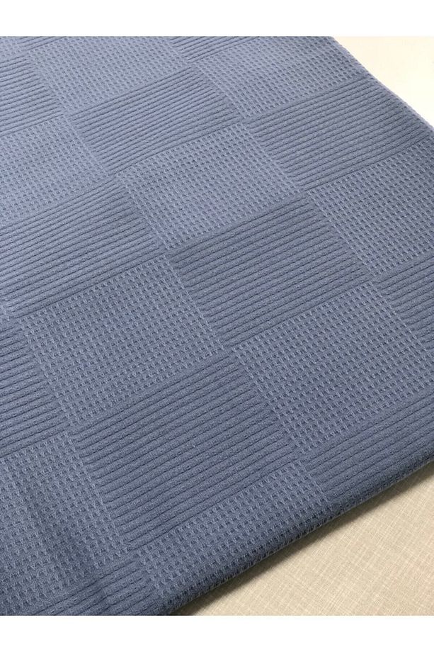 Tek Kişilik Pike, Açık Indigo Mavi, %100 Pamuk - 1
