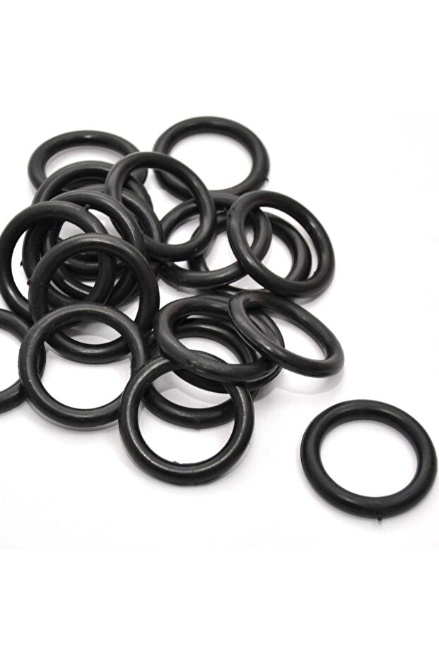 Rustik Perde Halkası Siyah Rengi- 100 Adet - 1