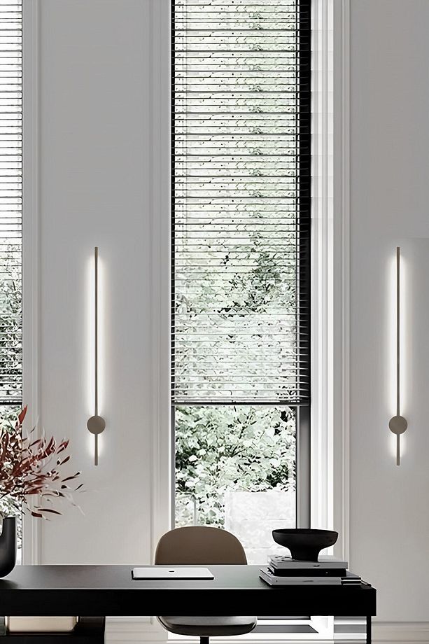 Modern Dekoratif Çubuk Led Duvar Aplik 70 Cm Bronz Profil (YUVARLAK ROZANSLI) 3000k Sarı Işık - 1