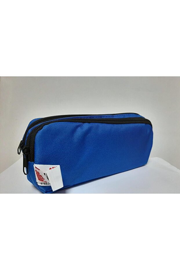 حقيبة أقلام بقسمين باللون الأحمر - 3