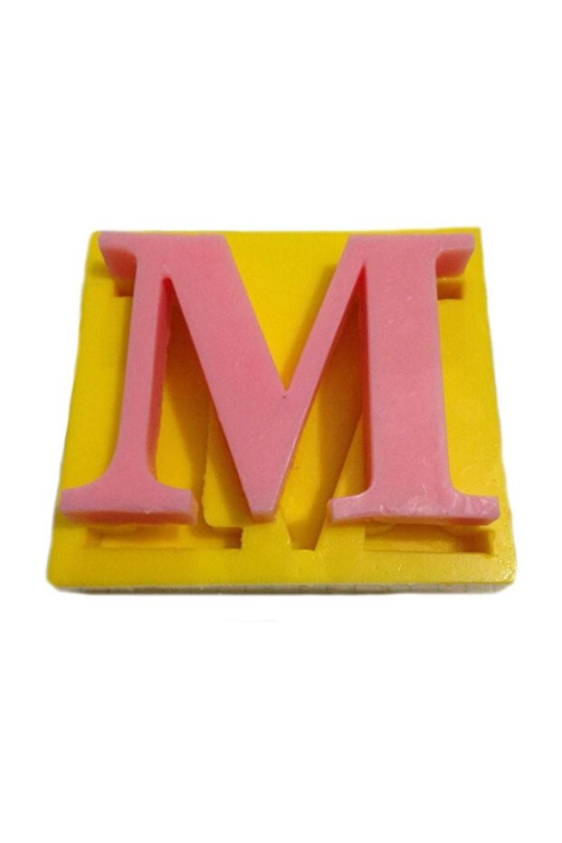 قالب معجنات سيليكون على شكل حرف M ولصق السكر 5x5x1 سم