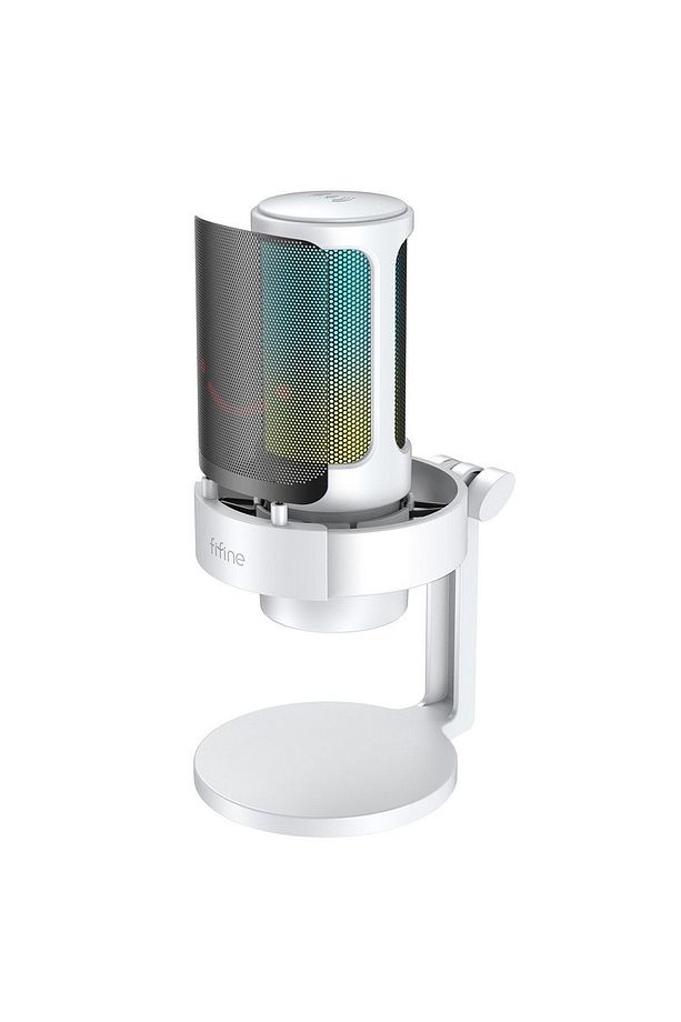 Ampligame A8 USB - Twitch - Youtuber - Yayıncı - Oyuncu - Bilgisayar RGB Mikrofonu Beyaz - 2