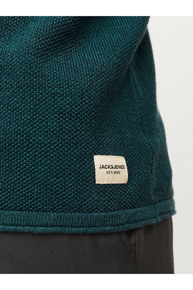 Strickpullover Mit Rundhals Einfarbig Strickpullover Mit Rundhals - 6