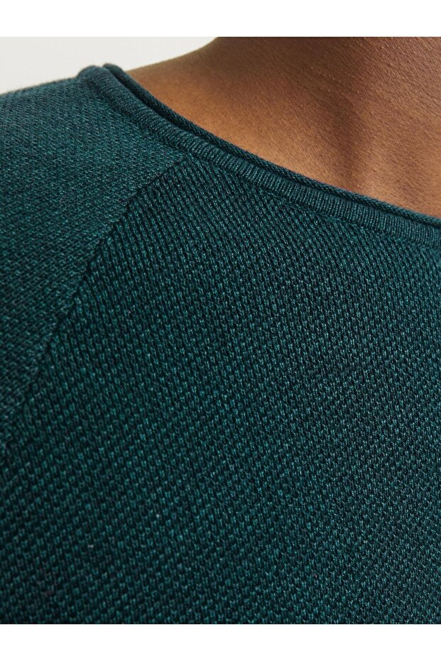 Strickpullover Mit Rundhals Einfarbig Strickpullover Mit Rundhals - 5