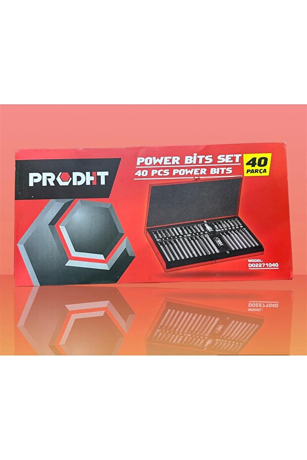 PRO DHT 40 PARÇA POWER BİTS UÇ SETİ PROFESYONEL CHROME VANADİUM ÇELİK - 1