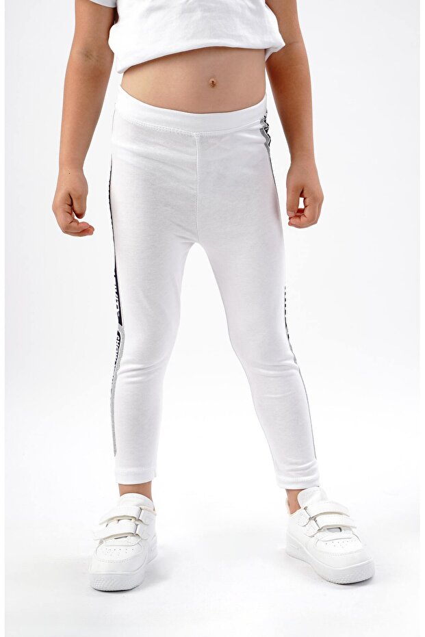 Girls' Tights Cotton Lycra Long Tights White