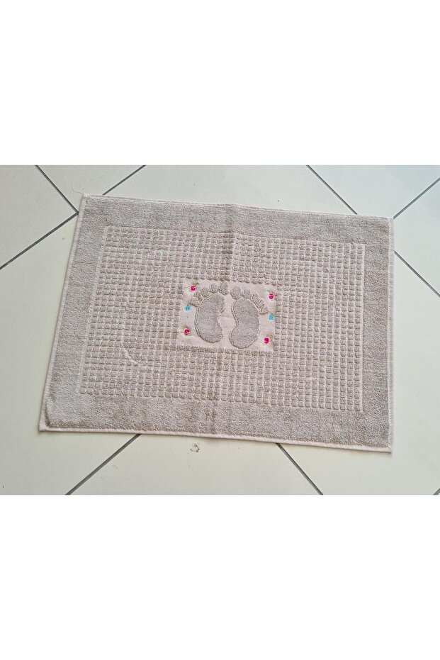 Güldestan Embroidered Foot Towel Cappucino