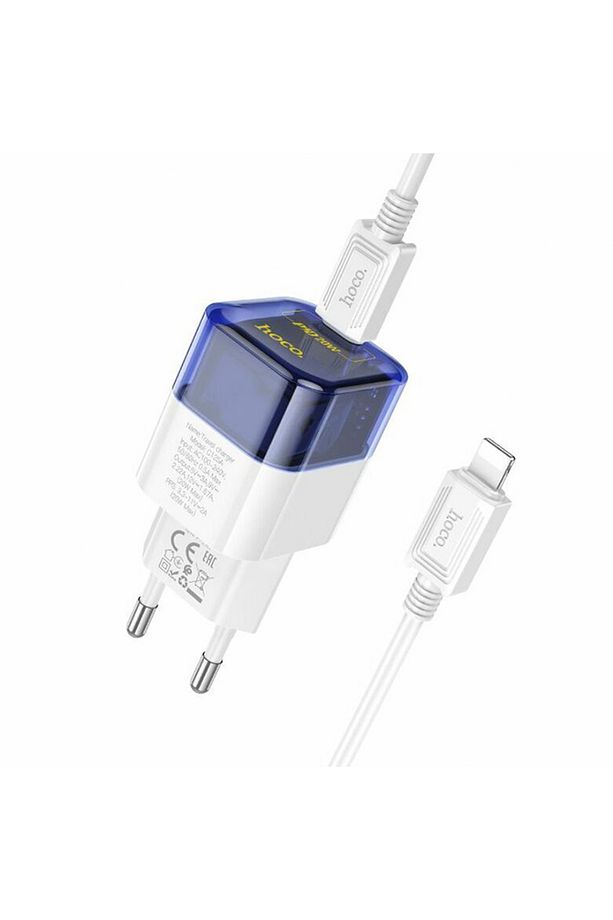 C131A Platinum PD30W+QC3.0 Girişli Hızlı Şarj Başlığı Ve Type-C To iPhone Lightning Kablo MAVİ - 2