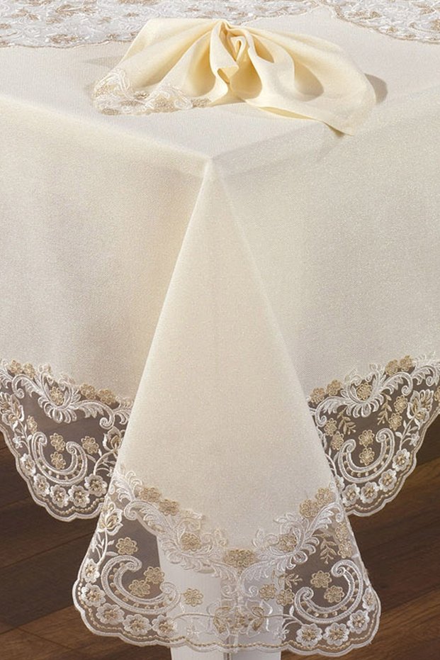 French Laced Beach Lace Dining Set - 25 Pieces