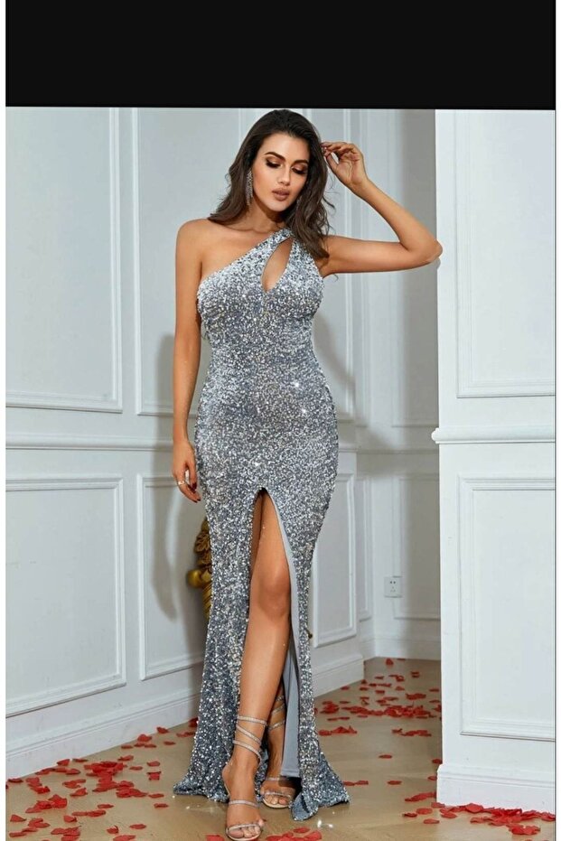 Trend Kadife Elbise - 1