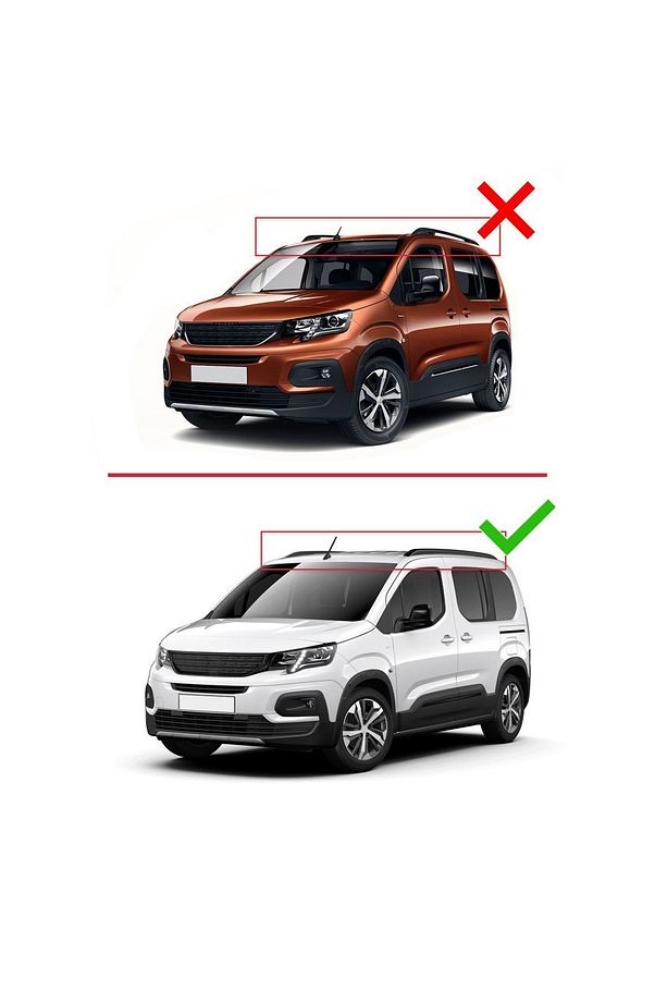 Peugeot Rifter 2024 2025 Model Ile Uyumlu Ace-2 Ara Atkı Tavan Barı Gri - 4